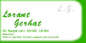 lorant gerhat business card