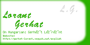 lorant gerhat business card